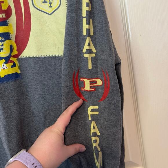 Vintage Phat Farm Classic American Flava Men’s Long Sleeve T-Shirt Size XXL - Picture 6 of 8